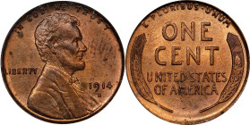 1914-D Lincoln Cent. MS-64 RD (PCGS).

PCGS# 2473. NGC ID: 22BH.