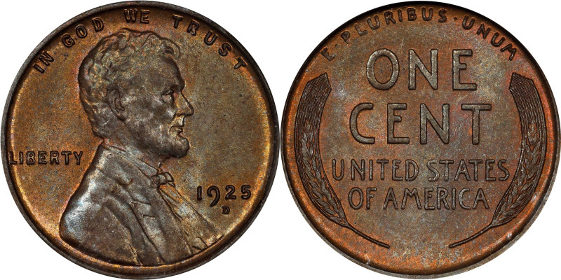 1925-D Lincoln Cent. MS-65 RB (NGC).

PCGS# 2562. NGC ID: 22CG.