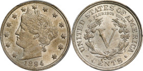 1894 Liberty Head Nickel. MS-62 (PCGS).

PCGS# 3855. NGC ID: 2779.