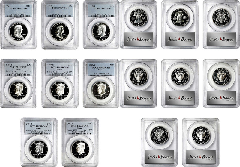 Lot of (8) Proof Franklin and Kennedy Half Dollars, 1960-2003. (PCGS).

Unless...