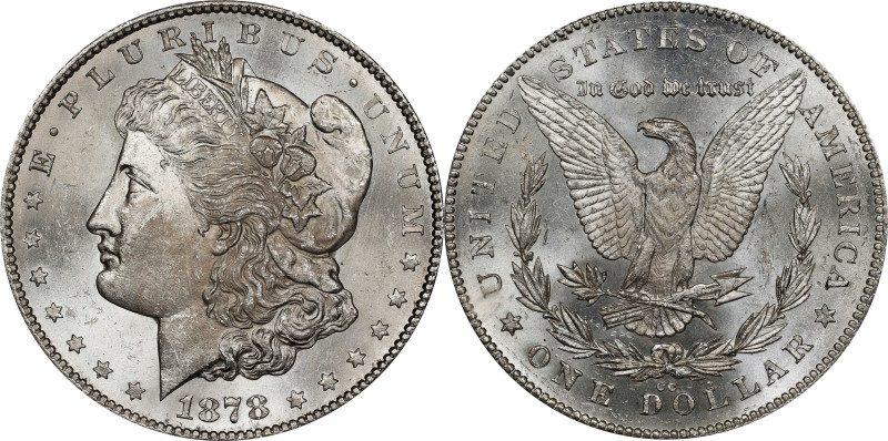 1878-CC Morgan Silver Dollar. VAM-11. Top 100 Variety. Lines in Wing. MS-63 (ANA...