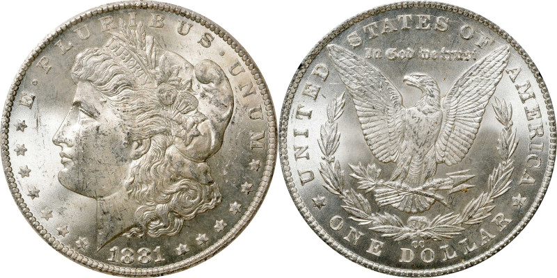 1881-CC GSA Morgan Silver Dollar. Mint State (Uncertified).

The original box ...