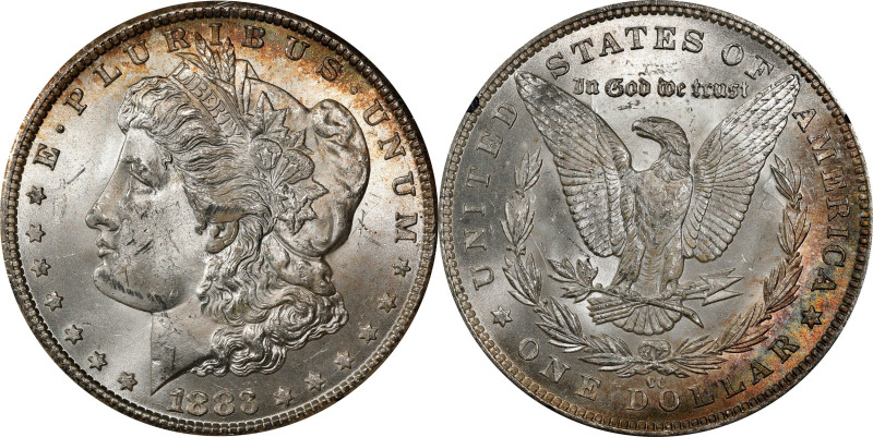 1883-CC GSA Morgan Silver Dollar. MS-62 (NGC).

The original box and card are ...