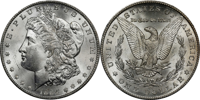 1884-CC GSA Morgan Silver Dollar. MS-64 (PCGS).

The original box and card are...