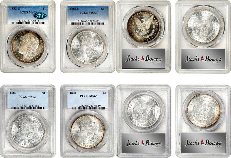 Lot of (4) 19th Century Morgan Silver Dollars. MS-63 (PCGS).

Included are: 18...