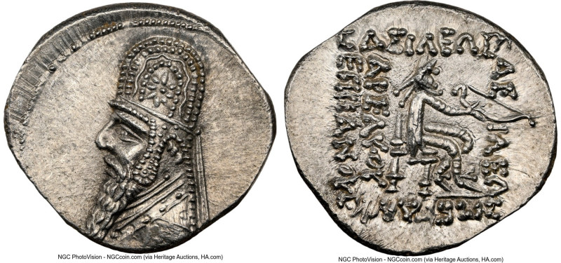 PARTHIAN KINGDOM. Mithradates II (ca. 121-91 BC). AR drachm (20mm, 4.24 gm, 11h)...