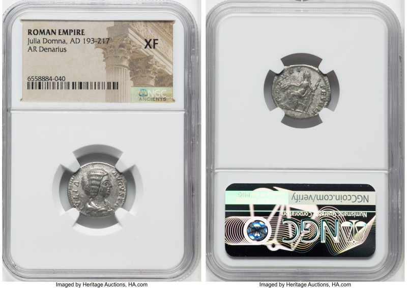 ANCIENT LOTS. Roman Imperial. Lot of five (5) AR denarii. NGC Choice Fine-XF. In...