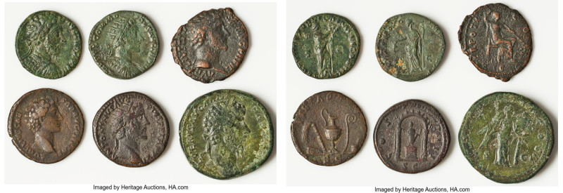 ANCIENT LOTS. Roman Imperial. Lot of six (6) AE issues. VG-Fine, scratches, scuf...