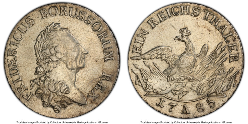 Prussia Pair of Certified Talers PCGS, 1) Friedrich II Taler 1785-A VF Details (...