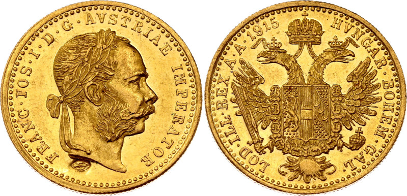 Austria 1 Dukat 1915 Countermark "Sword" for Bosnia

KM# 2267, N# 26247; Gold ...