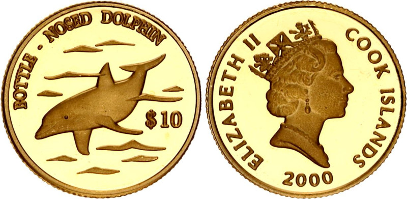 Cook Islands 10 Dollars 2000

KM# 1100, N# 104563; Gold (.999) 1.24 g., Proof;...