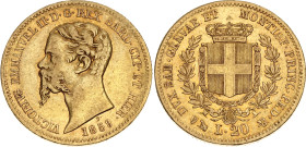 Italian States Sardinia 20 Lire 1859 P