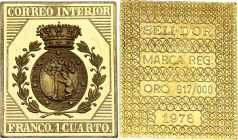 Spain Golden Postage Stamp 1978