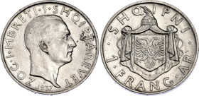 Albania 1 Frang Ar 1937 R