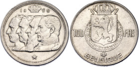 Belgium 100 Francs 1950