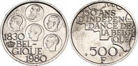 Belgium 500 Francs 1980 (ND)