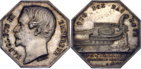 France Silver Octagonal Jeton "Napoleon III - Bordeaux Chamber of Commerce" 1852 - 1870 (ND)