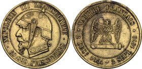 France Bronze Satirical Medal "Napoleon III le Miserable" 1870