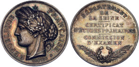 France Silver Medal "Department of Seine - Prize Examination Board" 1870 - 1940 (ND)
