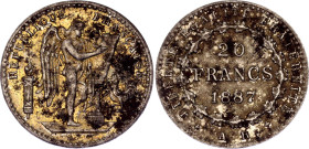 France 20 Francs 1887 AR Pattern