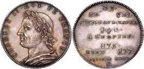 France Silver Medal "Charles II - King of France" 19th Century (ND) P