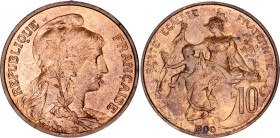 France 10 Centimes 1900