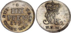 German States Brunswick-Luneburg-Calenberg-Hannover 4 Pfennig 1797 PLM