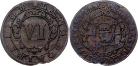 German States Paderborn 6 Pfennig 1706