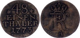 German States Prussia 1/48 Taler 1773 A