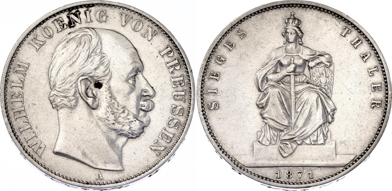 German States Prussia 1 Taler 1871 A

KM# 500, N# 15907; Silver; Wilhelm I; Vi...