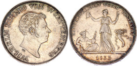 German States Wurttemberg 1 Taler 1833 W