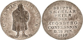 German States Silver Medal Martin Luther 1830