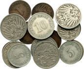 Germany - Empire Lot of 16 Coins 1892 - 1915