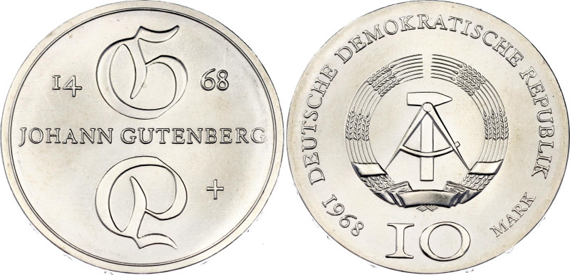 Germany - DDR 10 Mark 1968

KM# 20.1, AKS# 53, J. 1523, N# 41586; Silver; 500t...