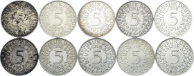 Germany - FRG 10 x 5 Deutsche Mark 1951  - 1974