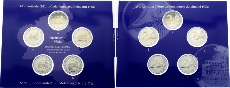 Germany - FRG Coin Set 5 x 2 Euro 2017 D

KM# 356, N# 102445; Bimetallic: nick...