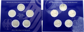 Germany - FRG Coin Set 5 x 2 Euro 2019 D
