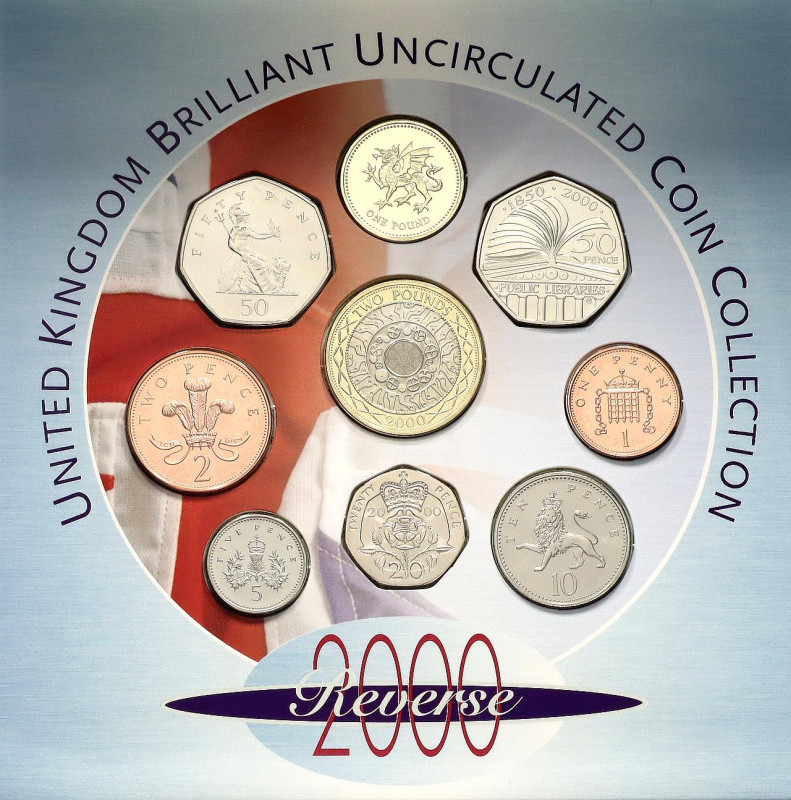 Great Britain Annual Coin Set of 9 Coins 2000

KM# MS127; Various Compositions...