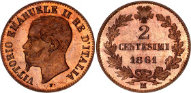 Italy 2 Centesimi 1861 M