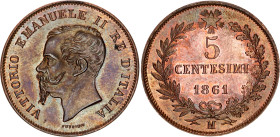 Italy 5 Centesimi 1861 M