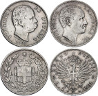 Italy 2 x 1 Lira 1900  - 1901 R