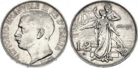 Italy 2 Lire 1911 R