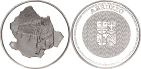Italy Silver Medal "Regions of Italy - Abruzzo" 20th Century (ND)