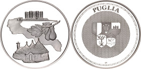 Italy Silver Medal "Regions of Italy - Apulia" 20th Century (ND)