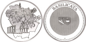 Italy Silver Medal "Regions of Italy - Basilicata" 20th Century (ND)