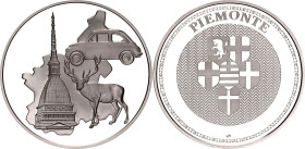 Italy Silver Medal "Regions of Italy - Piemonte" 20th Century (ND)