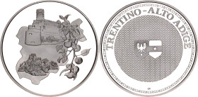 Italy Silver Medal "Regions of Italy - Trentino-Alto Adige" 20th Century (ND)