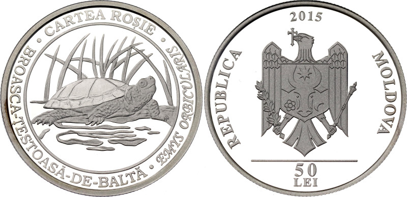 Moldavia 50 Lei 2015

KM# 131, N# 89512; Silver., Proof; The Red Book of Molda...