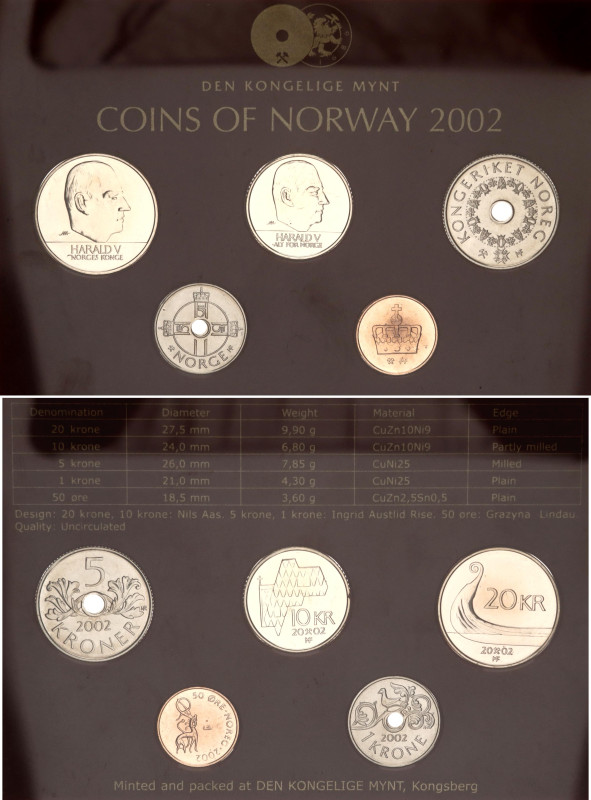 Norway Annual Coin Set 2002

KM# MS75; With Original Package; BUNC