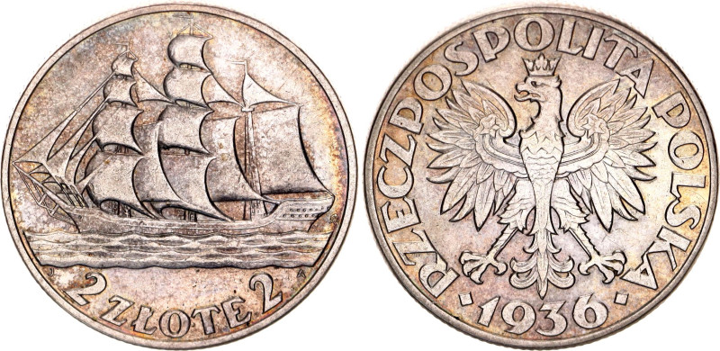 Poland 2 Zlote 1936

Y# 30, Schön# 29, N# 17634; Silver; 15th Anniversary of G...